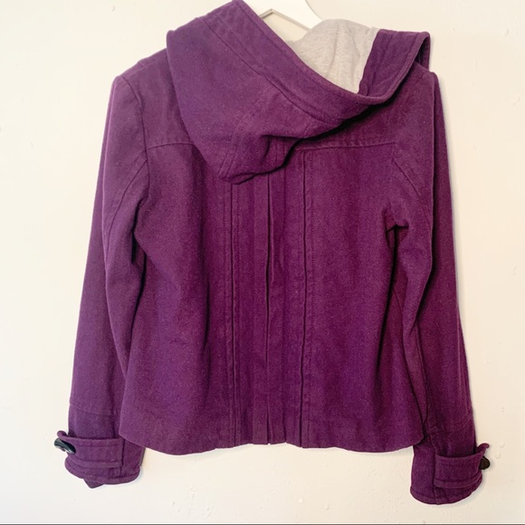 Guess Purple Peacoat Jacket with Hood - Picture 3 of 3